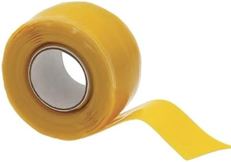 12 Roll 1 Inch X 10 FT Self-Fusing Silicone, Thickness 0.5mm Hose Repair Tape, Heavy Duty and Leak Proof Rubber Hose Tape, Pipe for Water(Yellow)