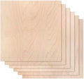 Proflex Birch Plywood 6pcs, 1/8" x 12” x 12” Real Wood Plywood Sheets Premium “A” Grade with Smooth Sanded Finish, Perfect for Laser Cutting & Engraving, Crafts, and DIY Projects.