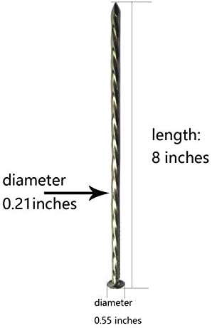 50 Pack 8" Galvanized Non-Rust Spiral Metal Garden Stakes, Landscape Spikes