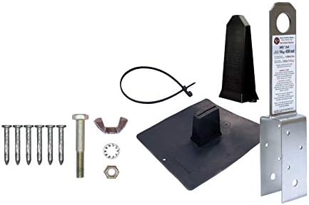 2830 Super Anchor Safety ARS 2x4 Fall Arrest Anchor Kit, Stainless Steel, 14 Gauge