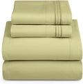 Hearth & Harbor Twin Size Sheets - 3 Piece Bed Sheet Set, Hotel Luxury Double Brushed Bed Sheets - Extra Soft Bedding Sheets & Pillowcases, Twin, Sage