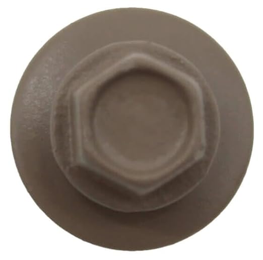 10 x 1-1/2" Buckskin Metal Roofing Screws - Hex Washer Head- Self-Starting/Tapping - EPDM Washer. 8 X 250 Bags - 2,000 Screws