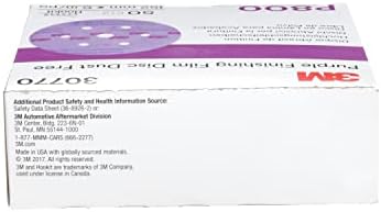 3M 30770 Hookit Purple 6" P800 Grit Dust-Free Finishing Film Disc