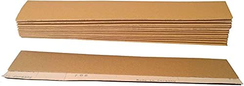 Starcke Premium Gold Aluminum Oxide Longboard Sanding Sheets 2-3/4 x 16-1/2 Inch - Hook And Loop Sandpaper For Wood, Auto Body, Paint, Metal, And Plastics (50, 120 Grit)