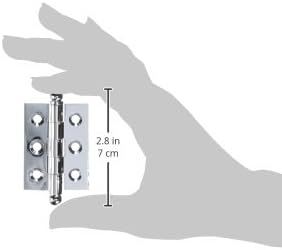 Deltana CH2015U26 Solid Brass 2-Inch x 1-1/2-Inch Cabinet Hinge with Ball Tips