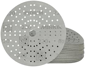 Mirka Iridium 6 Inch 220 Grit Premium Ceramic Blend Sanding Discs, 50 Pack