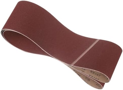 2 Pcs Sanding Belts 6 x 80 Inch 120 Grit Aluminum Oxide