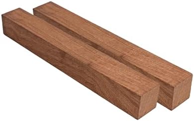 Exotic Wood Zone Sapele Turning Blank (2 pcs) - Kiln Dried Hardwood for Eco-Friendly Woodworking, Woodturning, Wood Lathe, Sustainable Wood, Woodcraft, DIY Projects (2" x 2" x 36")