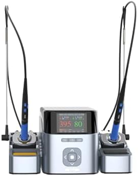 AiXun T420D 200W Dual Channel Smart Soldering Station, 2-in-1 Soldering Iron Kit with 2x T225 Handles & 6x Soldering K-Tips (C030, C080, C150)