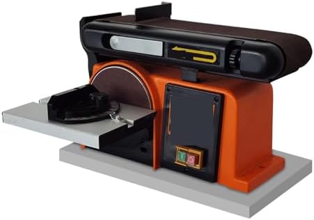 Grinding Wheel Sand Belt Machine Variable Speed Combination Bench Sander Belt Sander Disk with Cast Iron Base