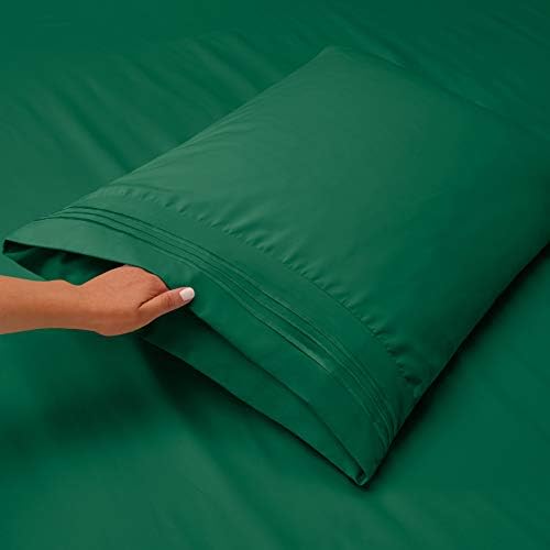 Hearth & Harbor Cal King Size Sheets - 4 Piece Bed Sheet Set, Hotel Luxury Double Brushed Bed Sheets - Extra Soft Bedding Sheets & Pillowcases, California King, Hunter Green