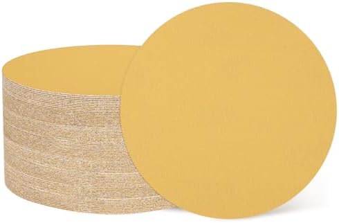 HARFINGTON 100 Pcs 6 Inch Sanding Discs 120 Grit Yellow Aluminum Oxide
