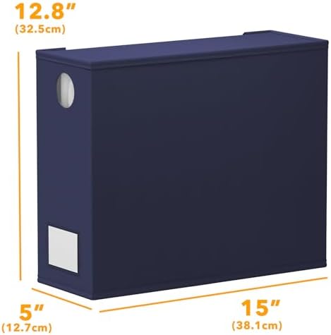 SpaceAid 12 Pack Bed Sheet Organizers and Storage, Foldable Linen Closet Organizer, Set Folder Keeper With Window XL (Queen & King Size) Bedding Container (Navy Blue)