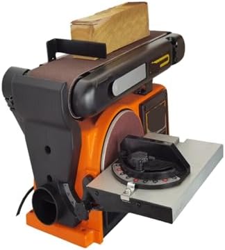 Grinding Wheel Sand Belt Machine Variable Speed Combination Bench Sander Belt Sander Disk with Cast Iron Base