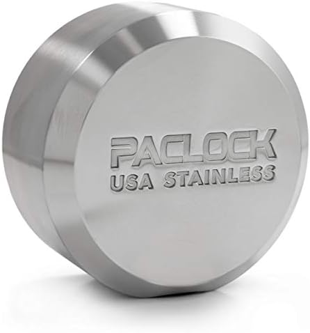 PACLOCK's 7-Series Flat Back Puck w/Tapped Holes, High Security Rotating Disc, Manufacturer-Controlled Key Assigning, Exclusive Key Number, U-Pick! Keyed Alike w/ 1 Key, 304 Stainless Steel