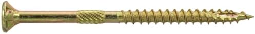 Jake Sales #9 x 2 3/4" Gold Star Wood Screw Torx/Star Drive Flat Head (5 POUNDS CASE ~3,870 Screws) - Multipurpose Torx/Star Drive Wood Screws