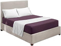 Nestl Queen Sheets Set - 4 Piece Queen Bed Sheets, Extra Soft, Double Brushed Bedding for Queen Size, 2 Tone Eggplant/White Set, Eggplant Fitted Sheet, White Flat Sheet, White Pillow Case