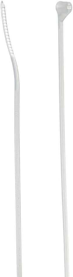 Thomas & Betts TY25M 7" Natural Cable Ties, 50 lb Tensile Strength, Stainless Steel Barb and Infinite Locking Positions, Corrosion Resistant Nylon for Indoor Application, 1000 Pack