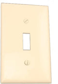 Leviton 1-Gang Toggle Device Switch Wallplate, Standard Size, Thermoplastic Nylon, Device Mount, 80701-T, Light Almond