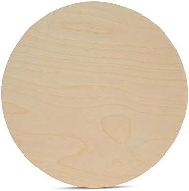 Wood Circles 14 inch, 1/4 Inch Thick, Birch Plywood Discs, Pack of 1 Unfinished Wood Circles for Crafts, Wood Rounds by Woodpeckers