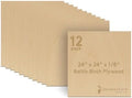 3 mm Baltic Birch Plywood 1/8 x 24 x 24 Inch, Box of 12 B/BB Grade Craft Wood, Stronger Than Basswood Sheets, for Laser, CNC Cutting and Wood Burning, by Woodpeckers