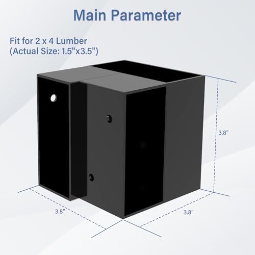 Workbench Bracket Kit 4PCS, Fits 2x4(Actual 1.5"x3.5") Wood