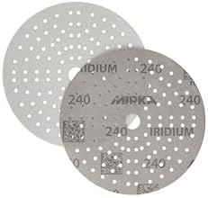 Mirka Iridium 6 Inch 240 Grit Premium Ceramic Blend Sanding Discs, 50 Pack