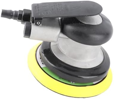 GLOGLOW Pneumatic Sander, Aluminum Alloy Air Sanding Machine with Muffler Exhaust Hole and Stepless Speed Regulation, for Car Beauty Wood Polishing Rust Removal Sheet Metal Polishing