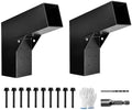 15° Angle Slant Pergola Bracket Kits,2-Way L-Shaped Slant Roof Post Brackets with Stainless Steel Screws for 4" x 4"(Actual:3.5" x 3.5") Lumber for Outdoor Pergola,Proch,Passageway - 2Pack
