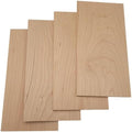 Cherry Wood 4 Pack Hardwood Project Board Blanks, 12 x 6 x 1/4 inches, Unfinished Lumber Planks for DIY Crafts, Carving, Laser Engraving or Scroll Saw - Thin Wood
