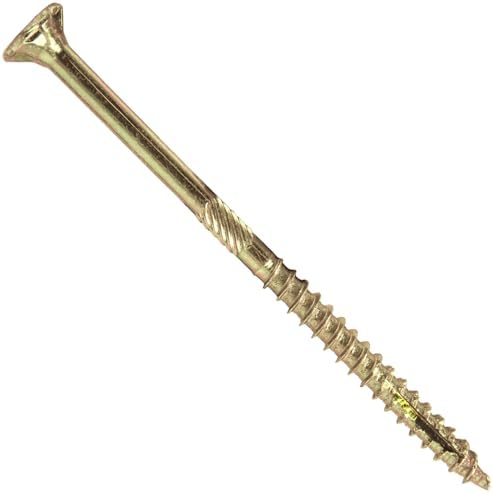 Jake Sales #9 x 3 Gold Star Wood Screw Torx/Star Drive Flat Head - Multipurpose Torx/Star Drive Wood Screws - CASE Qty 42 Boxes 3,276 Screws