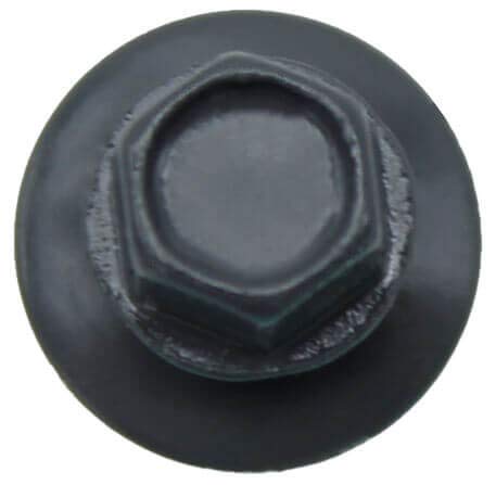 10 x 1-1/2" FAB. Charcoal Metal Roofing Screws - Hex Washer Head- Self-Starting/Tapping - EPDM Washer. 1 x 250 Count Bag - 250 Screws