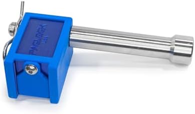 PACLOCK's 80-Series Trailer Hitch Lock, Standard Rekeyable (SR), 325" Pin, Keyed Differently w/ 2 Keys, Blue