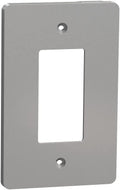 Square D by Schneider Electric X Series Wall Plate for Outlet and Light Switch, Mid Size Plus 1 Gang, Matte Gray