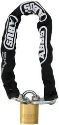 ABUS Hardened Steel 8KS/16 Thick Square Security Chain for Bikes, Containers, Trailers, ATV's, Motorcycles and Personal/Industrial Property (Chain and 83/45 Padlock, Keyed Different)