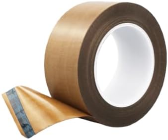 Brown Teflon Tape, Insulating PTFE Fabric, Teflon Tape for Sealing Machines, High-Temperature Resistant (50mm*50m W*L)