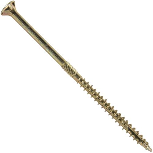 Jake Sales #10 X 4 Gold Star Wood Screw Torx/Star Drive Flat Head (5 POUNDS - 240 Approx. Screw Count) - Multipurpose Torx/Star Drive Wood Screws