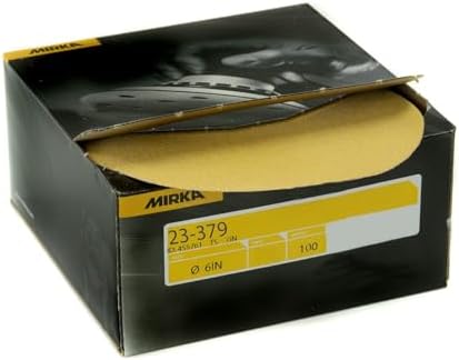 Mirka 23-379-080 6-Inch No-Hole 80 Grit Adhesive Sanding Discs, 100-Pack