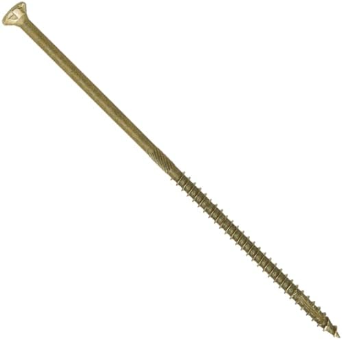 10 x 5 Bronze Coated Multipurpose Exterior Coated - ACQ Compatible Wood Screw Torx/Star Drive Flat Head 5 Pound CASE 1665 Screws