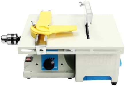 Mini Table Saw, Multifunctional Jewelry Polisher with Flexible Shaft & 750W Motor, 800-10000RPM Bench Grinder Sander for Stone Wood Cutting, Lapidary Craft Tool