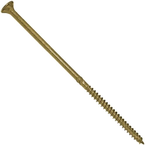 14 x 6 Bronze Coated Multipurpose Wood Screw - Torx/Star Drive Flat Head Exterior Coated - ACQ Compatible - 5 POUNDS - 125 Screws