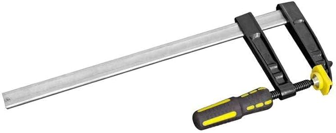 FORGE 12" F Clamp Soft Grip Bar Clamp for Woodworking, Heavy Duty Adjustable Clamp for Carpentry, Wood Clamp Tool with Protective Pads
