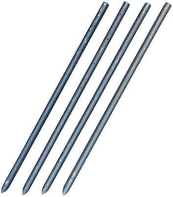 Sandbaggy 60 Inch Round Steel Concrete Form Stakes with Nail Holes, Heavy Duty Rust Resistant Form Pins for Concrete Forms, Slabs, Driveways, Sidewalks, Curbs & Footings, 10 Pack, 3/4 in x 60 in