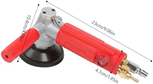4" Pneumatic Wet Air Polisher/Water Sander, 4300 RPM Granite & Marble Stone Grinder, Lightweight Air Tool for Wet Edge Profiling, Concrete Countertop & Tile Polishing