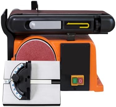 Grinding Wheel Sand Belt Machine Variable Speed Combination Bench Sander Belt Sander Disk with Cast Iron Base