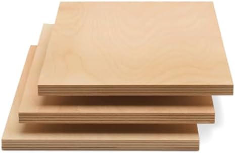 Baltic Birch Plywood 8 x 12 x 1/2 Inch - 12 mm Craft Wood, Pack of 2 B/BB Grade, Stronger Than Basswood Sheets or Balsa Wood, Perfect for Laser, CNC Cutting, Wood Shelves, by Woodpeckers