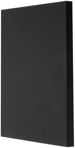 MECCANIXITY UHMW Sheet Ultra High Molecular Weight Polyethylene Sheet, 3/4" Thick Hard HDPE Plastic Sheet Board for DIY Craft 6" x 8" Black
