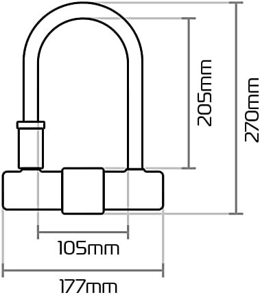 Biss Oxford Magnum U-Lock (170x285mm) with Bracket