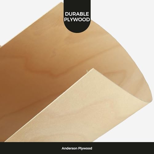 0.8mm 1/32" x 12" x 24" Aircraft Plywood Sheet (3pk) - AB/B Baltic Birch Material Perfect for Arts and Crafts, School Projects, Die-Cutting, and Wood Engraving