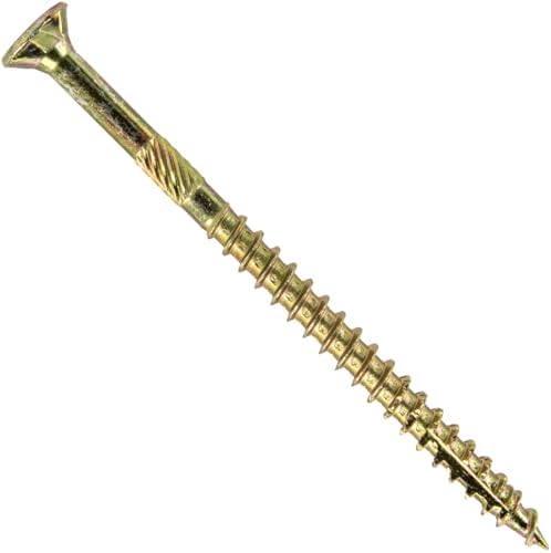 Jake Sales #10 X 3 Gold Star Wood Screw Torx/Star Drive Flat Head (1 Pound - 63 Approx. Screw Count) - Multipurpose Torx/Star Drive Wood Screws